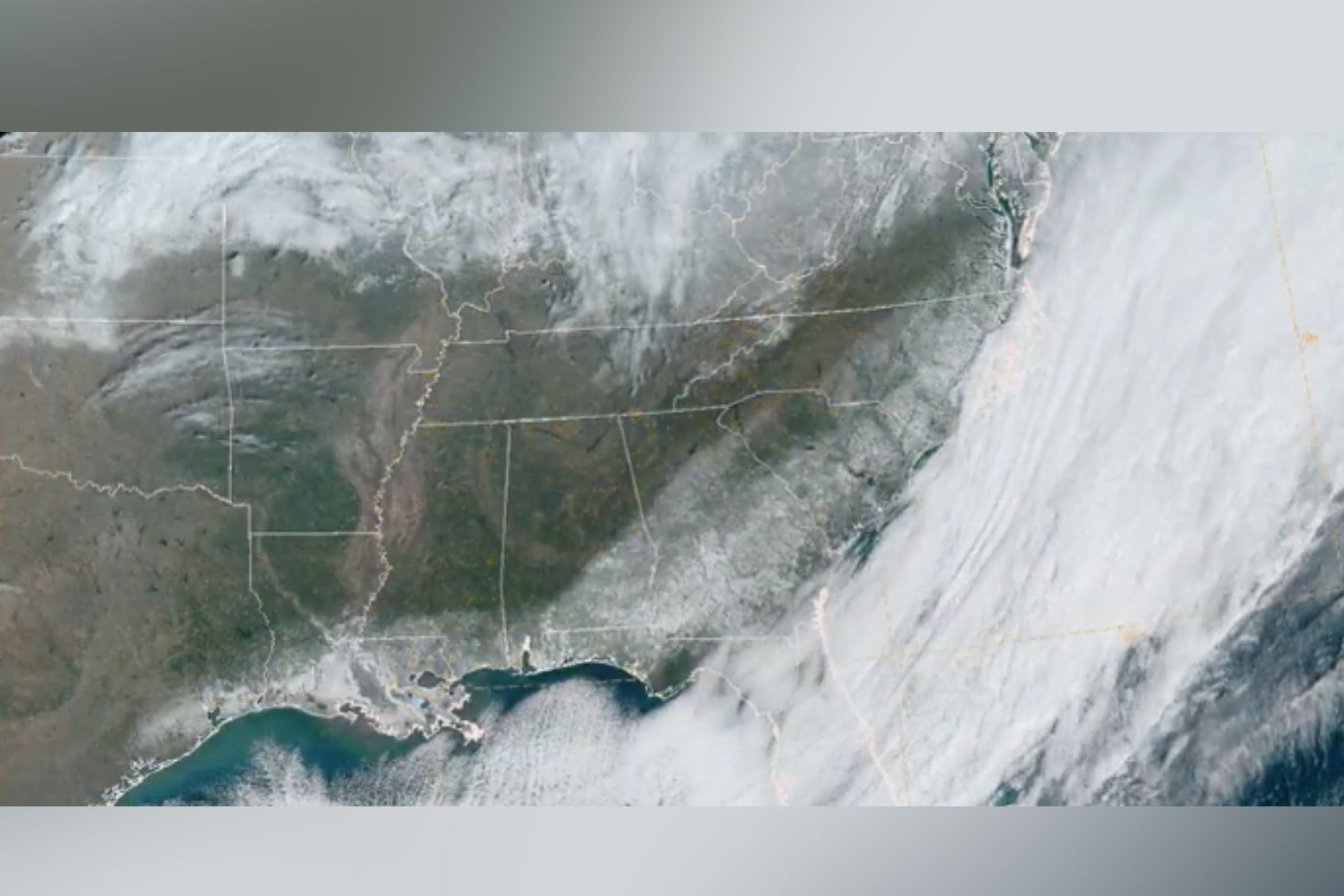 Satellite Image Shows US South Blanketed in Snow