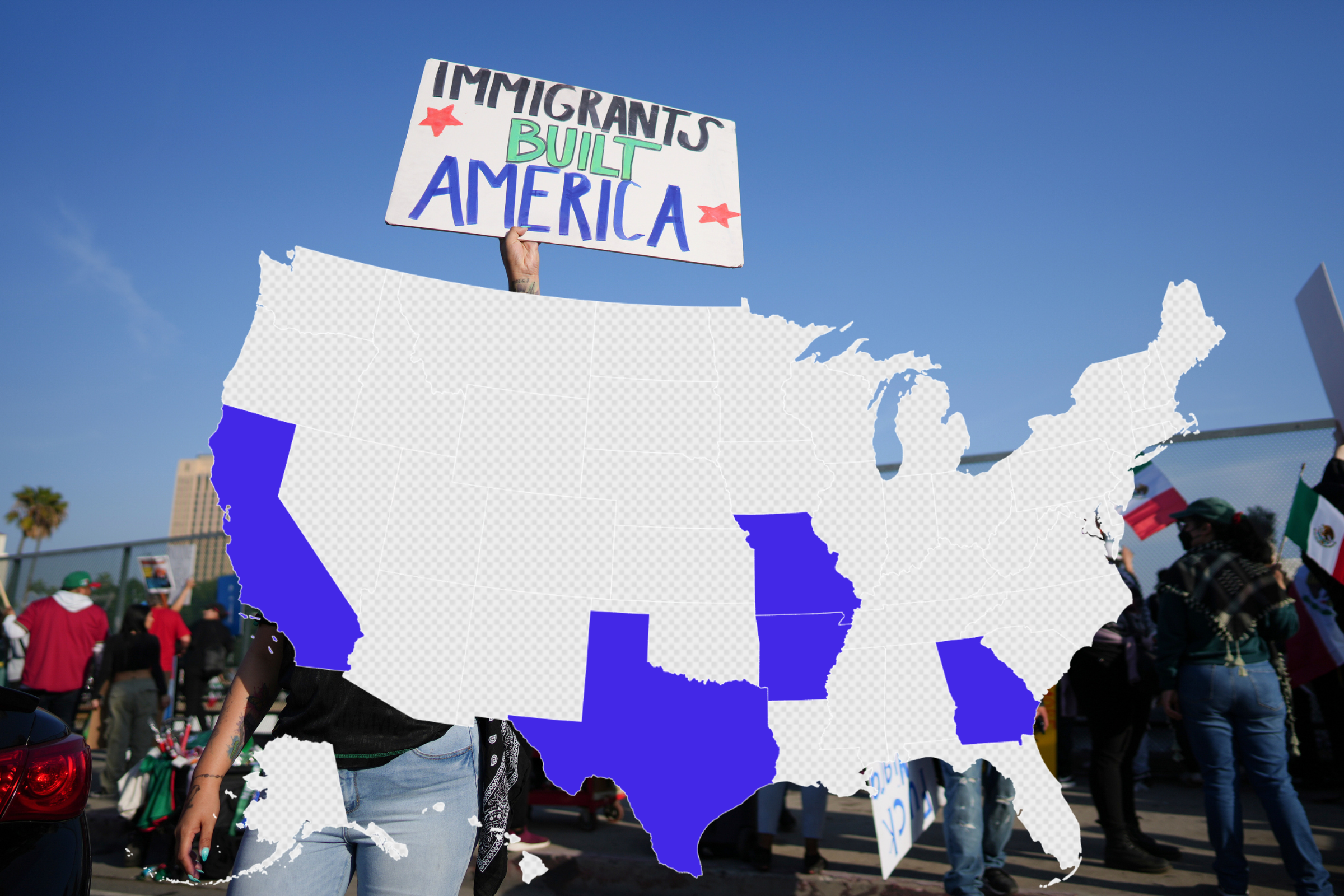 Map Shows States Where ICE Protests Are Taking Place