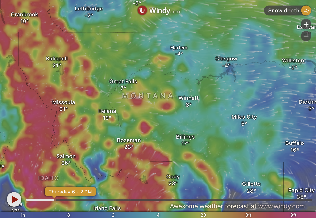 Montana Winter Storm Could Bring 15 Inches of Snow—Live Tracker
