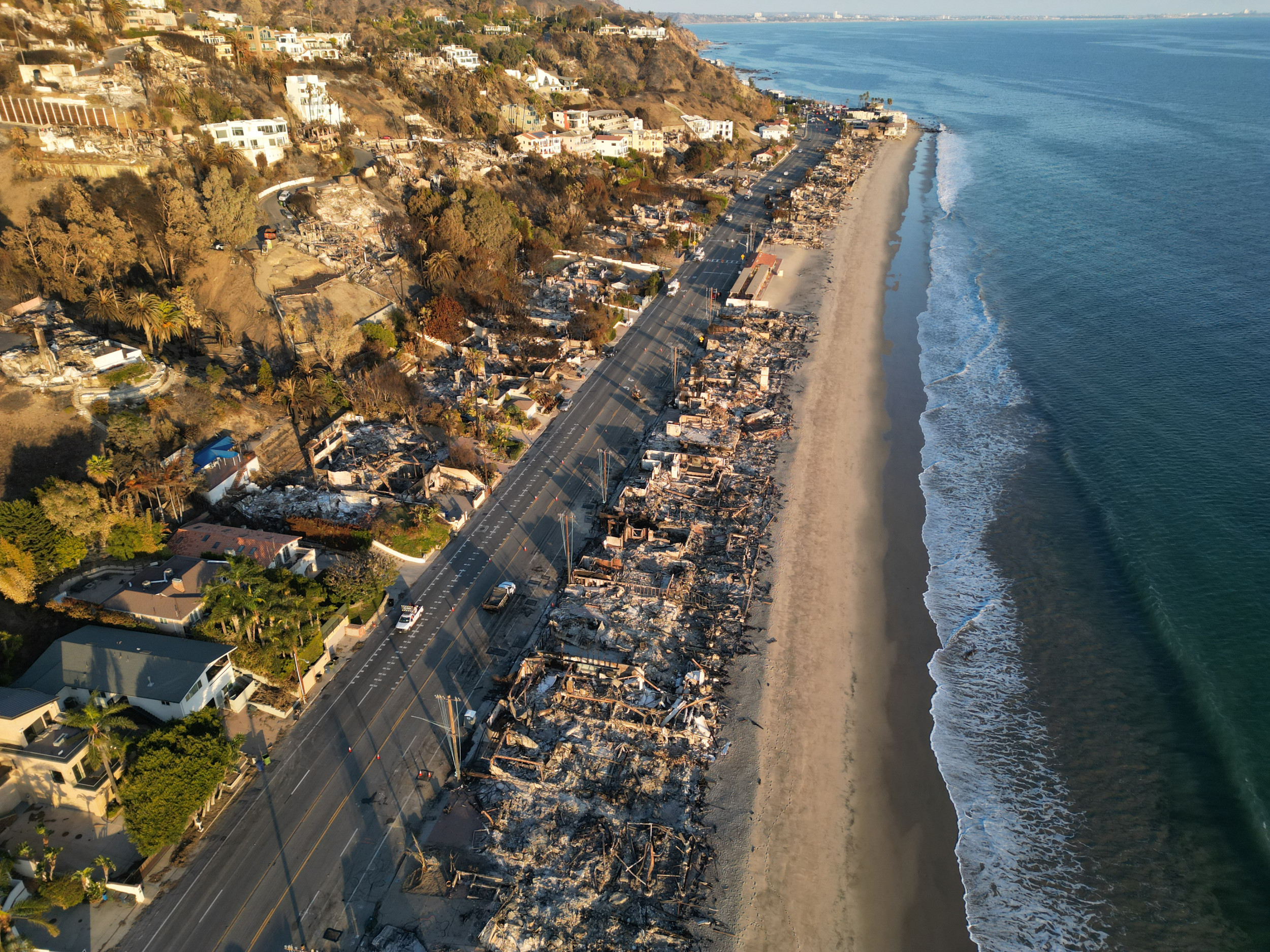 Pacific Coast Highway Reopens Following Historic California Wildfires