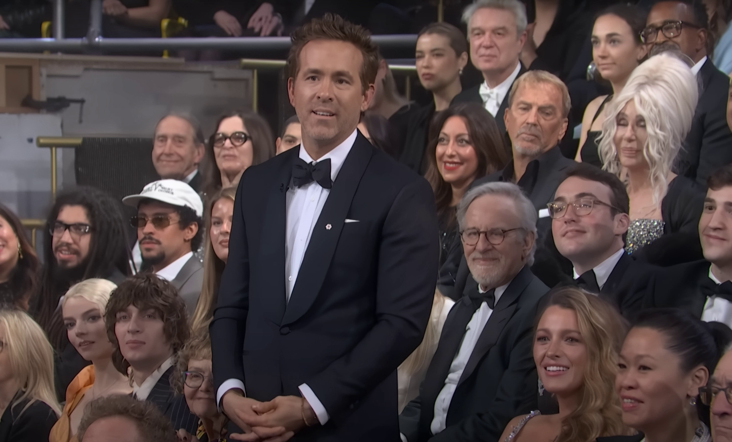 Everyone Missed Kevin Costner’s Reaction to Ryan Reynolds’ Joke at SNL 50
