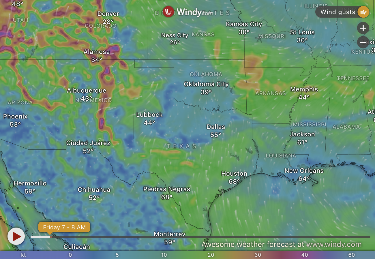 Fire Weather Watch Issued for Oklahoma, Texas Due to High Winds