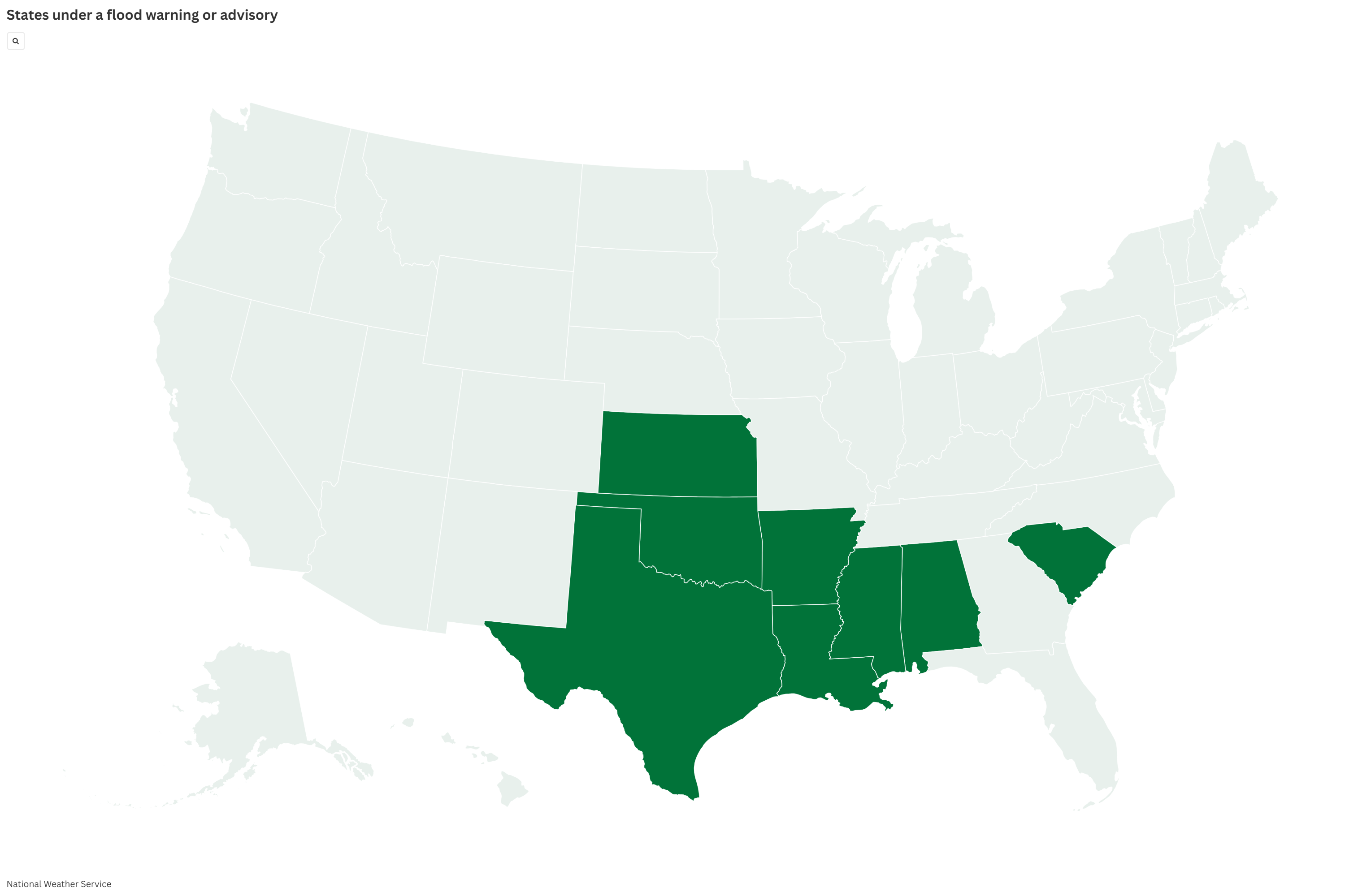 Map Shows Eight States Under Flood Warnings Amid Thunderstorms