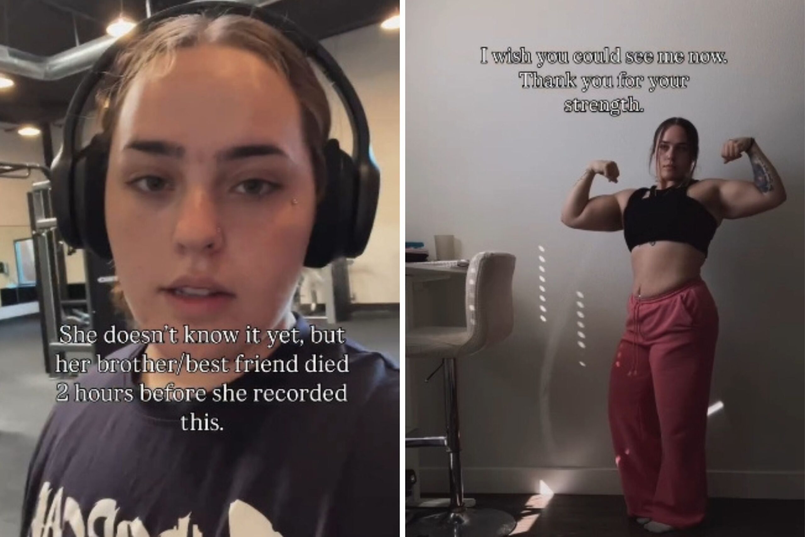 Woman Films Herself at the Gym, Not Knowing She’s About To Lose Her Brother