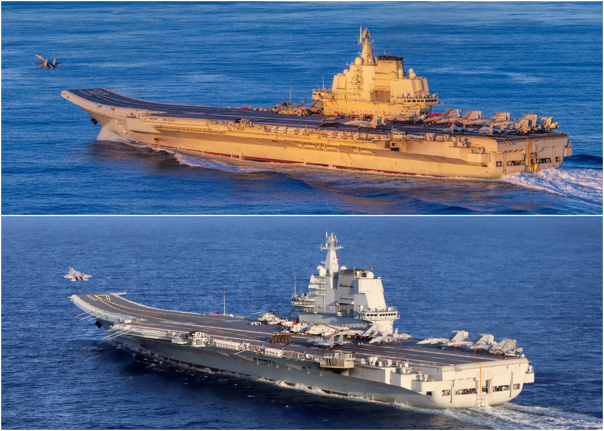 Latest—Photos Show Chinese Aircraft Carriers Fueling Naval Rivalry With US