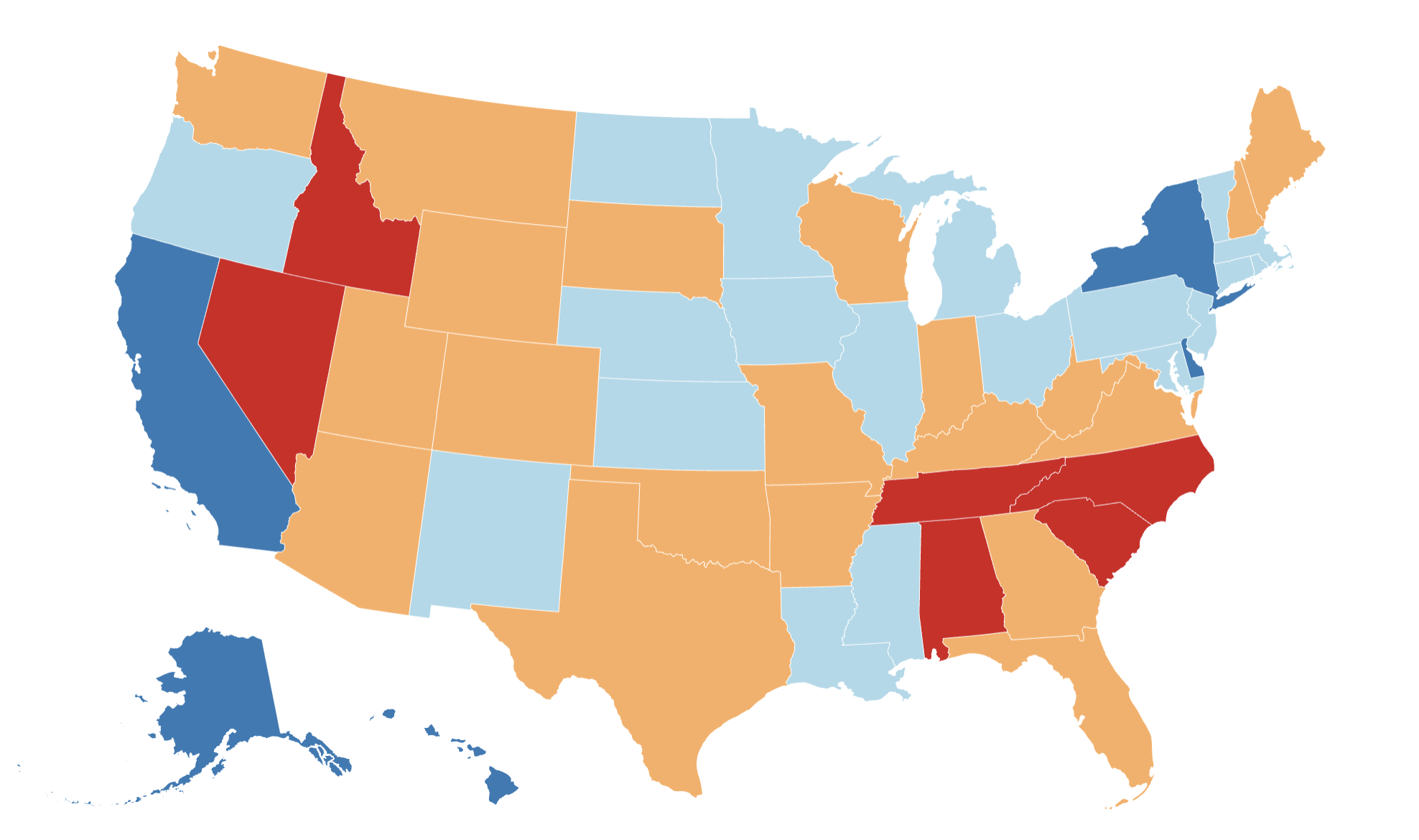 Map Shows States Americans Are Moving From and To